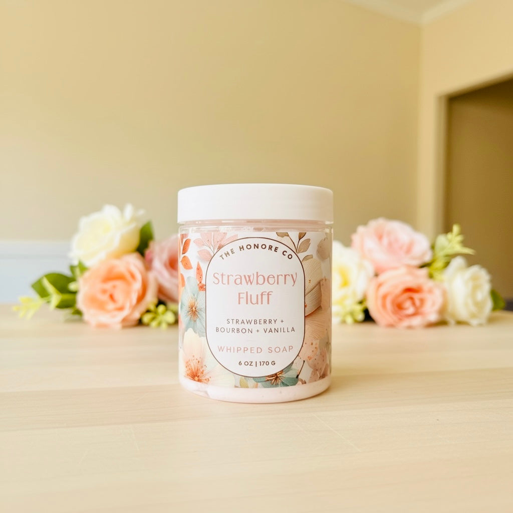 Strawberry Fluff Whipped Body Soap